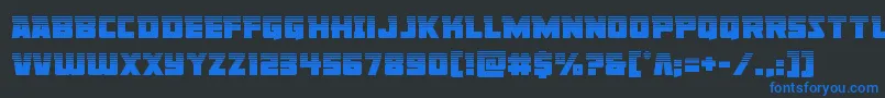 Libertylegionhalf Font – Blue Fonts on Black Background