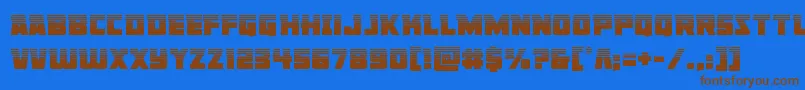 Libertylegionhalf Font – Brown Fonts on Blue Background
