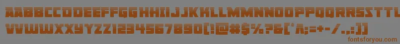 Libertylegionhalf Font – Brown Fonts on Gray Background