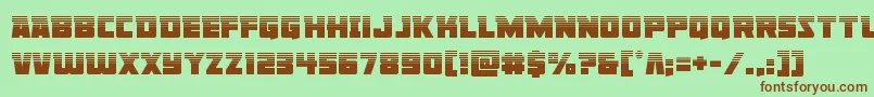 Libertylegionhalf Font – Brown Fonts on Green Background