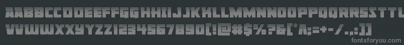 フォントLibertylegionhalf – 黒い背景に灰色の文字