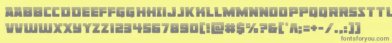 Libertylegionhalf Font – Gray Fonts on Yellow Background