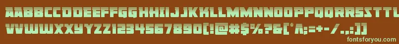 Libertylegionhalf Font – Green Fonts on Brown Background