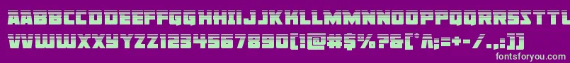 Libertylegionhalf Font – Green Fonts on Purple Background