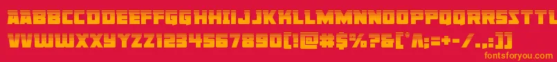 Libertylegionhalf Font – Orange Fonts on Red Background
