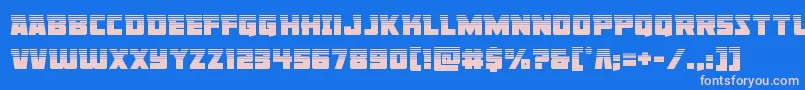 Libertylegionhalf Font – Pink Fonts on Blue Background