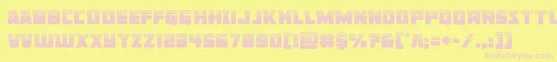 Libertylegionhalf Font – Pink Fonts on Yellow Background