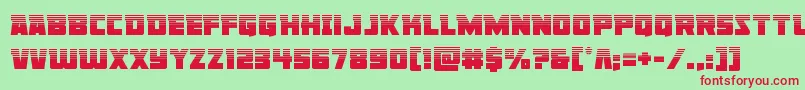 Libertylegionhalf Font – Red Fonts on Green Background