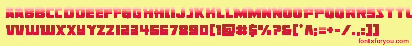 Libertylegionhalf Font – Red Fonts on Yellow Background