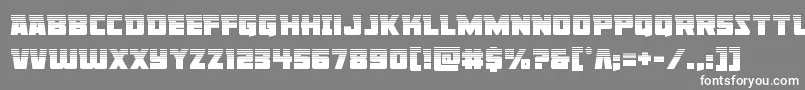 フォントLibertylegionhalf – 灰色の背景に白い文字
