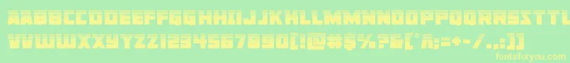 Libertylegionhalf Font – Yellow Fonts on Green Background