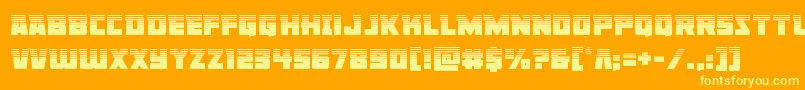 Libertylegionhalf Font – Yellow Fonts on Orange Background