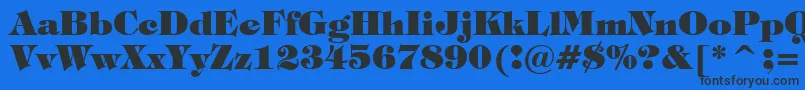 TiffanyHeavyBt Font – Black Fonts on Blue Background