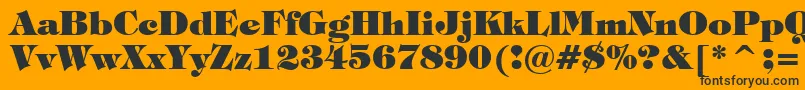 TiffanyHeavyBt Font – Black Fonts on Orange Background