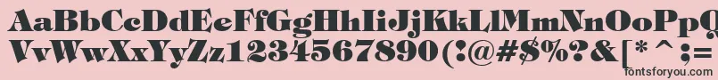 TiffanyHeavyBt Font – Black Fonts on Pink Background