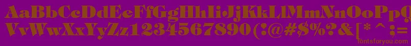 TiffanyHeavyBt-fontti – ruskeat fontit violetilla taustalla