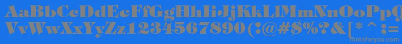 TiffanyHeavyBt Font – Gray Fonts on Blue Background