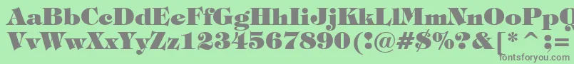 TiffanyHeavyBt Font – Gray Fonts on Green Background