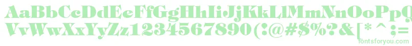 TiffanyHeavyBt Font – Green Fonts on White Background