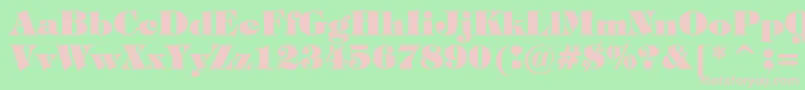 TiffanyHeavyBt Font – Pink Fonts on Green Background