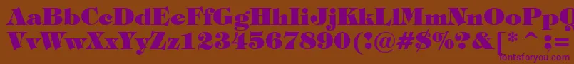 TiffanyHeavyBt Font – Purple Fonts on Brown Background