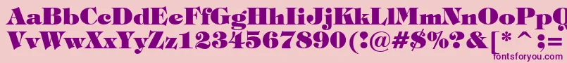 TiffanyHeavyBt Font – Purple Fonts on Pink Background