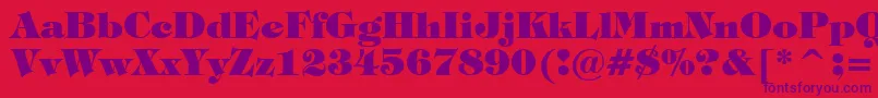 TiffanyHeavyBt Font – Purple Fonts on Red Background