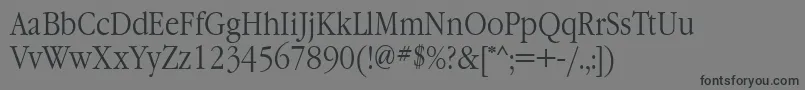 GaramondnarrowettNormal-Schriftart – Schwarze Schriften auf grauem Hintergrund
