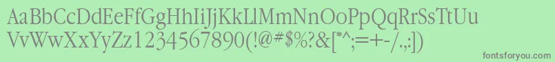 GaramondnarrowettNormal Font – Gray Fonts on Green Background
