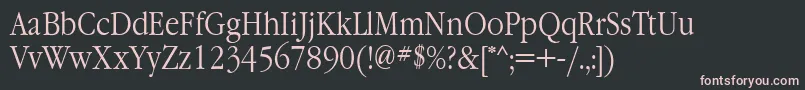 GaramondnarrowettNormal Font – Pink Fonts on Black Background