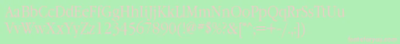 GaramondnarrowettNormal Font – Pink Fonts on Green Background