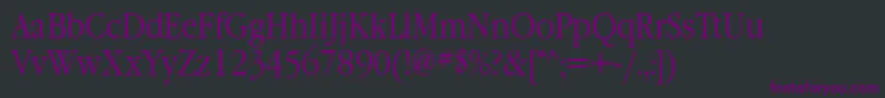 GaramondnarrowettNormal Font – Purple Fonts on Black Background