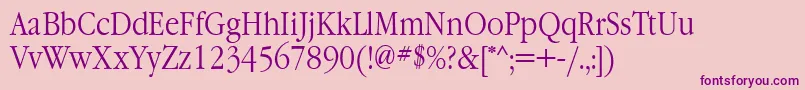 GaramondnarrowettNormal Font – Purple Fonts on Pink Background