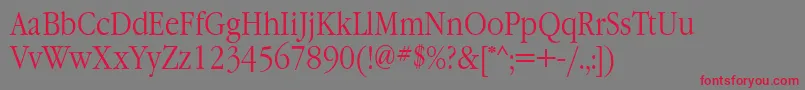 GaramondnarrowettNormal Font – Red Fonts on Gray Background