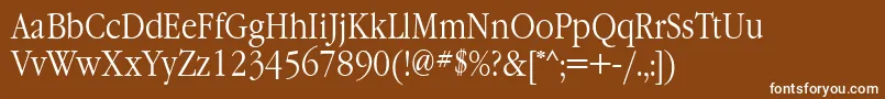 GaramondnarrowettNormal Font – White Fonts on Brown Background