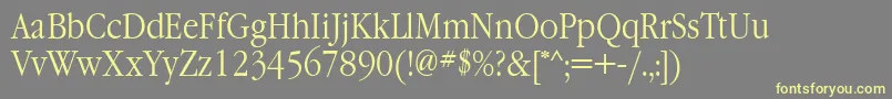 GaramondnarrowettNormal Font – Yellow Fonts on Gray Background