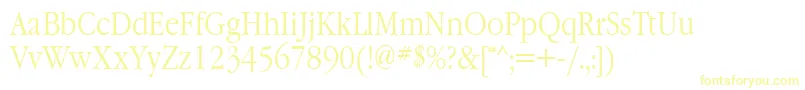 GaramondnarrowettNormal Font – Yellow Fonts on White Background