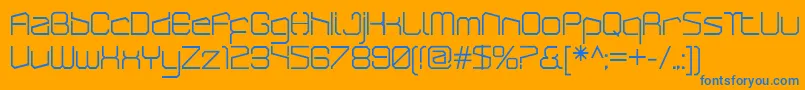 ArcticpatrolRegular Font – Blue Fonts on Orange Background