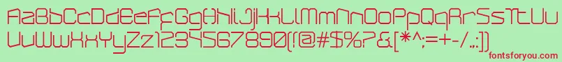 ArcticpatrolRegular Font – Red Fonts on Green Background