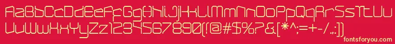 ArcticpatrolRegular Font – Yellow Fonts on Red Background