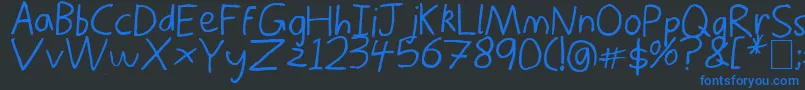 ThorsThunderfont Font – Blue Fonts on Black Background