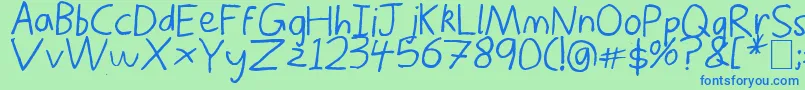 fuente ThorsThunderfont – Fuentes Azules Sobre Fondo Verde