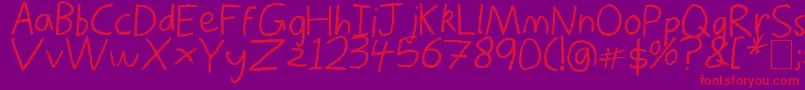 ThorsThunderfont Font – Red Fonts on Purple Background