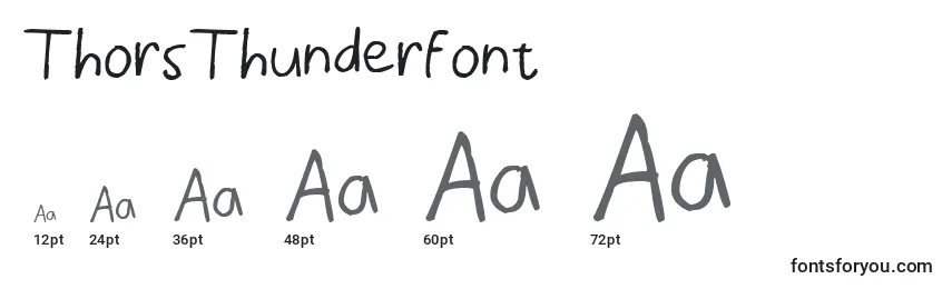 Размеры шрифта ThorsThunderfont