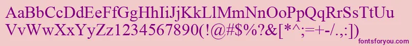 Timesk Font – Purple Fonts on Pink Background