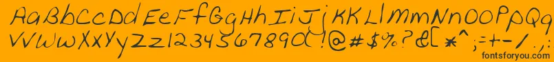 PeanutRegular Font – Black Fonts on Orange Background