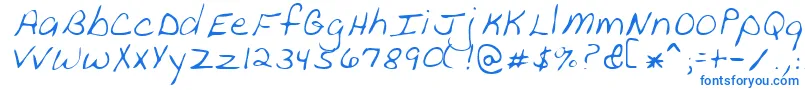 PeanutRegular Font – Blue Fonts on White Background