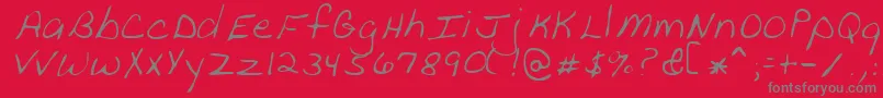 Шрифт PeanutRegular – серые шрифты на красном фоне
