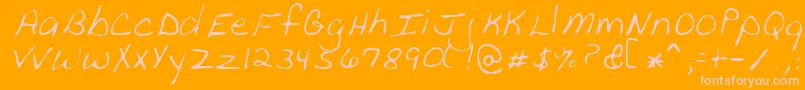 Шрифт PeanutRegular – розовые шрифты на оранжевом фоне