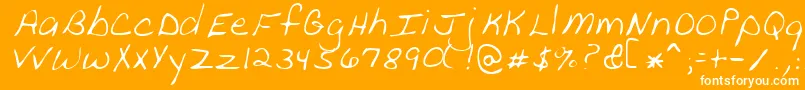 fuente PeanutRegular – Fuentes Blancas Sobre Fondo Naranja